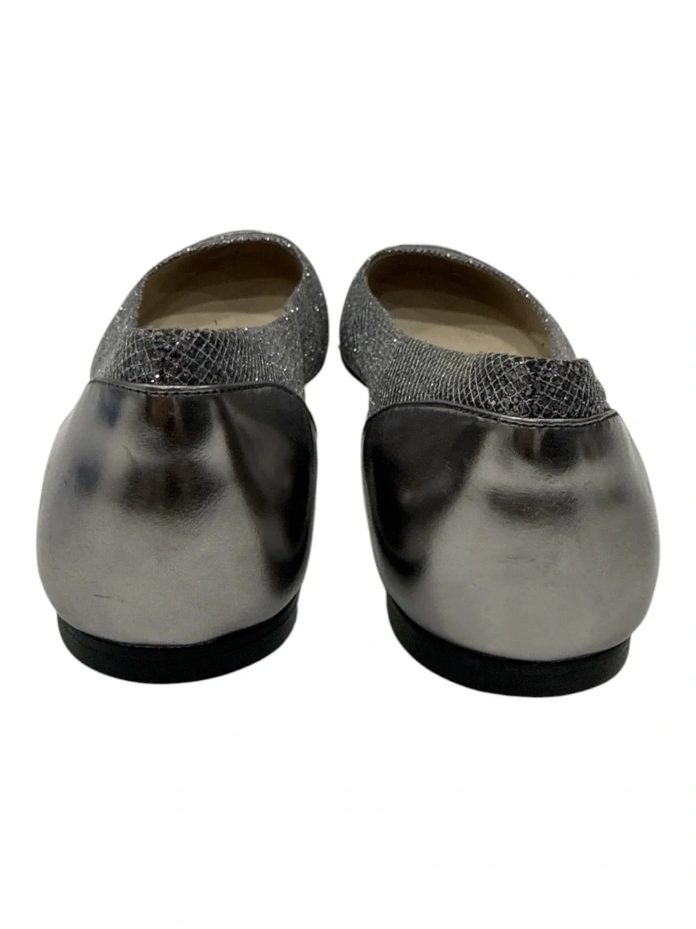Michael Kors Silver Glitter Cap-Toe Ballet Flats size 10 M